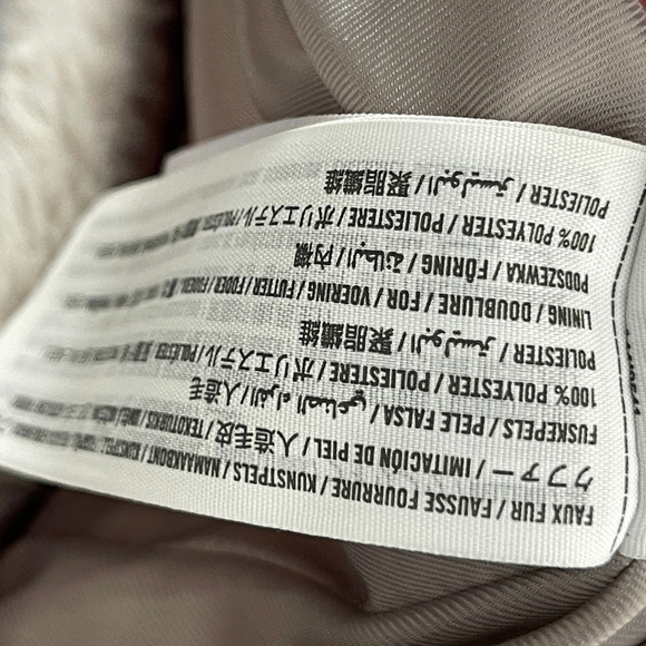 Abercrombie & Fitch Faux Fur Mini Puffer Jacket Gray Size Small - Picture 7 of 8